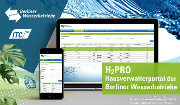 Das etablierte „H2PRO – Portal der Berliner Wasserbetriebe für Hausverwaltungen“ bietet nach einem System-Update nun noch mehr Funktionalitäten.