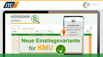 Die neue Einstiegsvarinate von Rechtskataster-Online bietet KMU einen unkomplizierten Start für die Einhaltung geltender, einschlägiger Rechtsvorschriften.