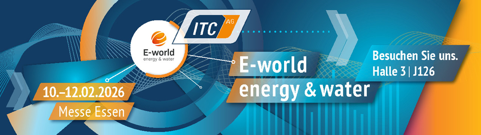 Zur E-world 2026 finden Sie die ITC AG in Halle 3, Stand J126.