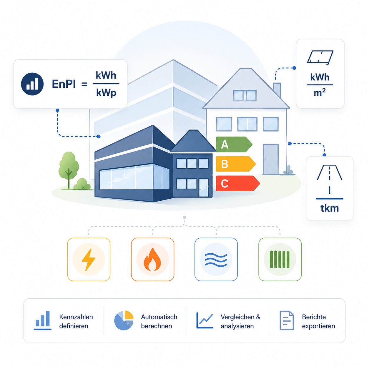 Grafik Energiekennzahlen (EnPI)